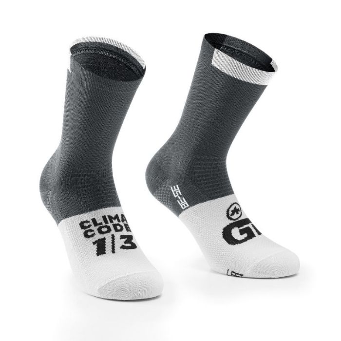 Calzini Assos GT c2 grigio/bianco Primavera/Estate 2022 | ASSOS | Cingolani