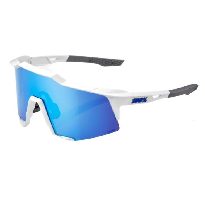 Occhiali 100% Speedcraft bianco lente hiper blu multilayer mirror 2021 | 100%  | Cingolani