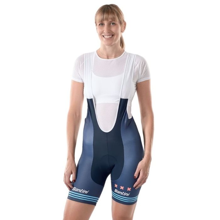 Salopette Santini Trek factory racing cx team replica donna blu/rosa  Primavera/Estate 2021 | TREK | Cingolani