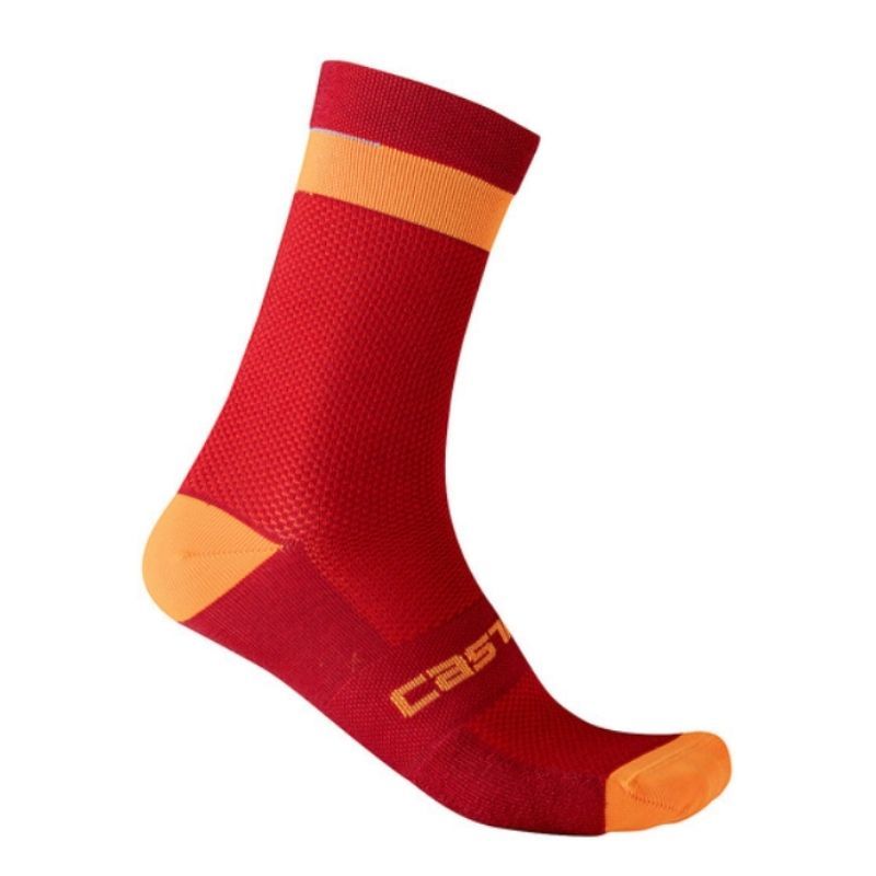 Calzini Castelli Alpha 18 rosso/arancione Autunno/Inverno 2021/2022 |  CASTELLI | Cingolani