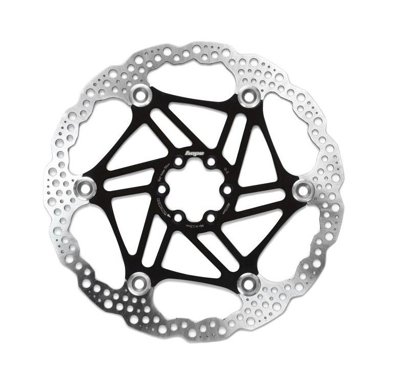 Rotore Disco Freno Hope V4 220 Mm &ndash; Ventilato, 6 Bulloni, Nero &ndash; Per Mountain Bike