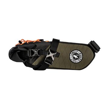 Borsa Da Sella Impermeabile 10L Per Bici - MTB E Bici Da Corsa, Con Tasca Riparazione, Fibbia Arancione - Foto 10