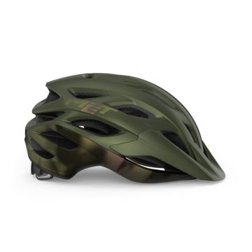 Casco Met Veleno verde oliva iridescente opaco