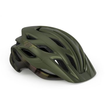Casco Met Veleno verde oliva iridescente opaco