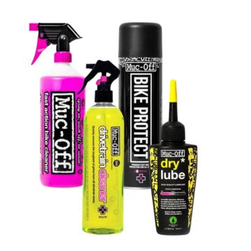 Muc-Off Ultimate Bicycle Care Kit (11 Pezzi) + 2 Coprifreno A Disco - Set Completo Manutenzione Bici