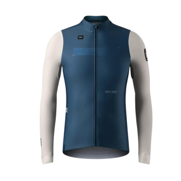 Q36.5 Maglia manica lunga gessata marrone rossiccio | Ciclismo di alta qualità