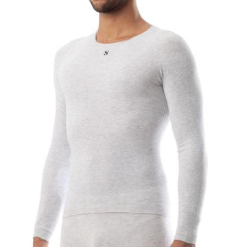 Maglia intima manica lunga giro collo Silveskin Stay Warm grigio