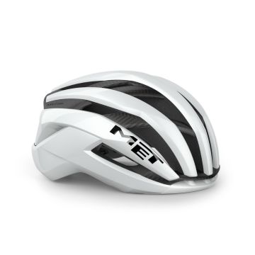 Casco Met Trenta 3K carbon mips bianco lucido