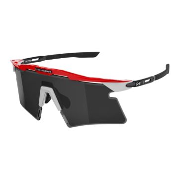 Occhiali Scicon Aeroshade 2.0 titanium bianco/rosso lente smoke team Uae edition