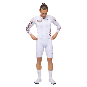 Completo Pissei Thunder Maglia manica lunga + Salopette Bianco
