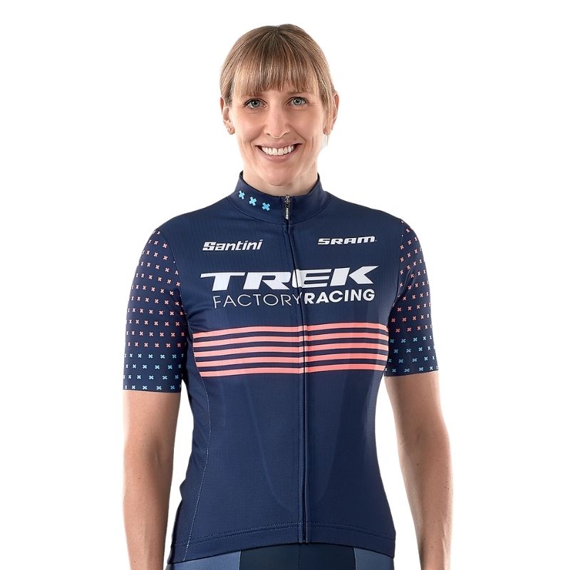 Trek Maglia Santini Trek facory racing cx team replica donna blu/rosa S