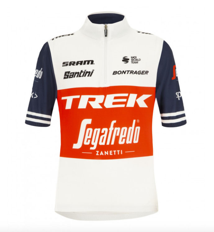 Trek Maglia Santini Trek-Segafredo replica bambino bianco/blu XS