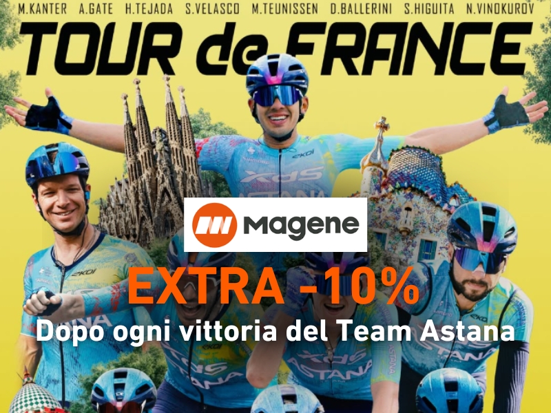 Magene al Tour de France: 10% di sconto dopo ogni vittoria del Team XDS Astana!