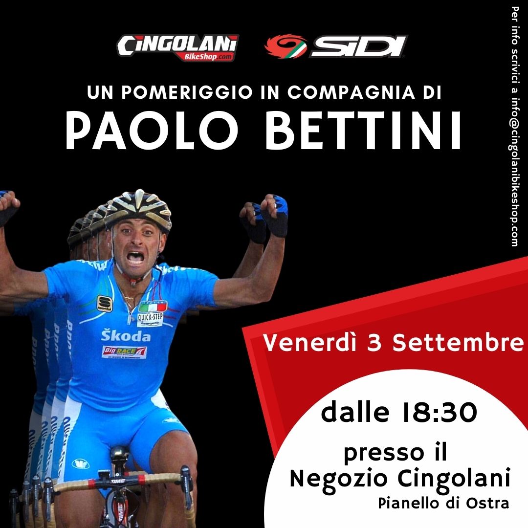 Venerdì 3 Settembre 2021 | Sidi & Cingolani: un pomeriggio con Paolo Bettini